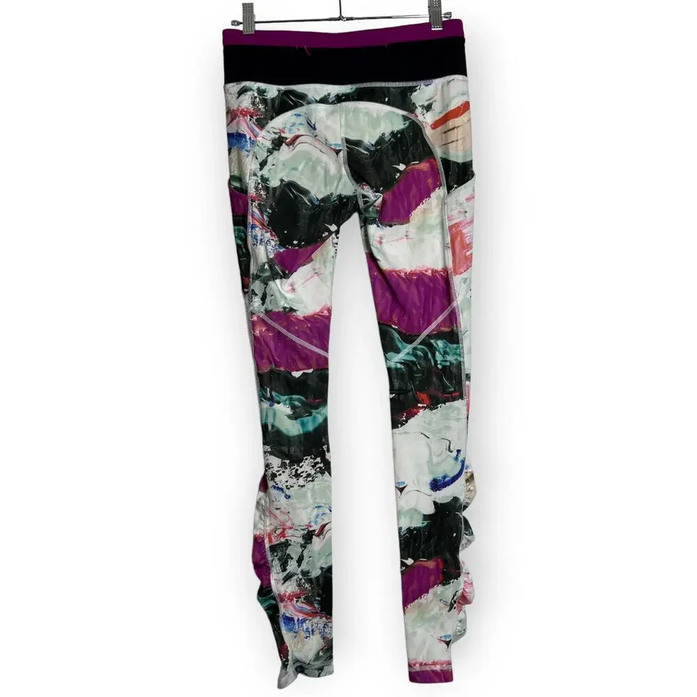 Lululemon Speed Tight III Luxtreme Leggings SIZE 6 Plum Print Performance